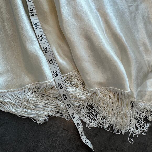 Vintage Y2K Marshall-Rousso Antique White Embroidered Lace Wedding Dress Small - Picture 10 of 10